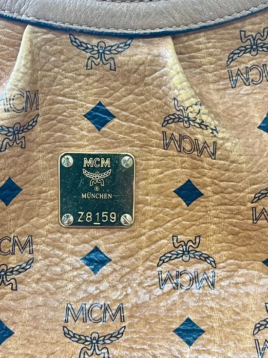 MCM Cognac Visetos Monogram Shoulder Bag - Picture 3 of 11